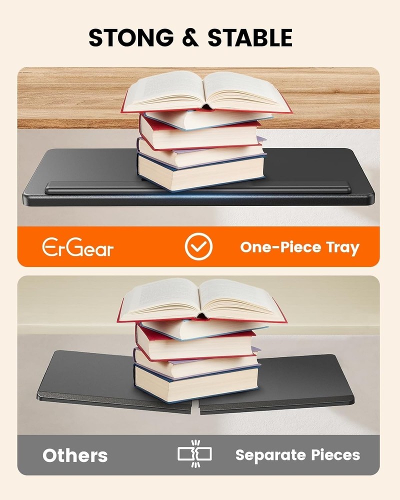 ErGear Keyboard Tray Under Desk, Height Adjustable Mouse & Keyboard Tray