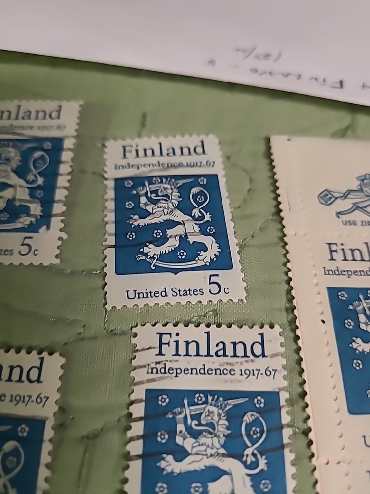 12 Stamps Finland (ENVELOPE 29)