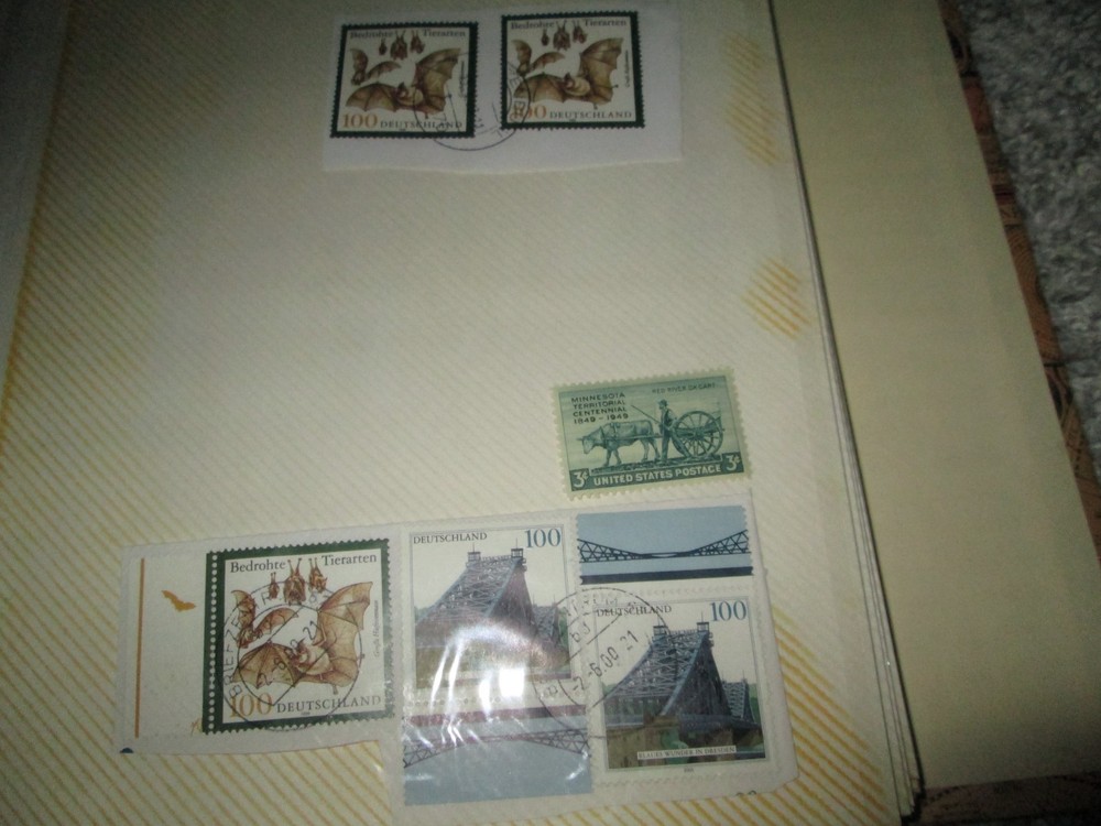 Stamp Collection VTG Stamps. 15 Binder Pages