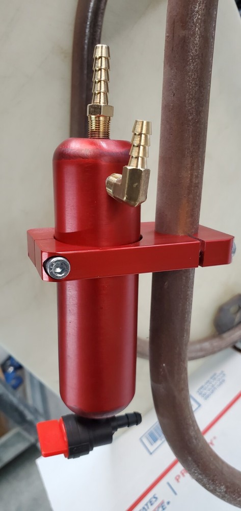 Mini bike catch can mount 7/8ths frame. GTS frames