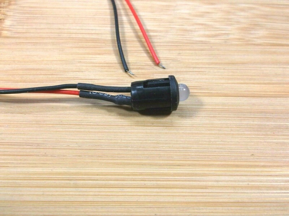 3 BBT 12 volt DC Bright White LED 3/8" Snap-In Indicator Lights