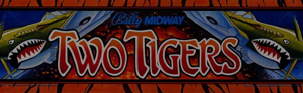 Two Tigers Arcade Marquee 26" x 8"