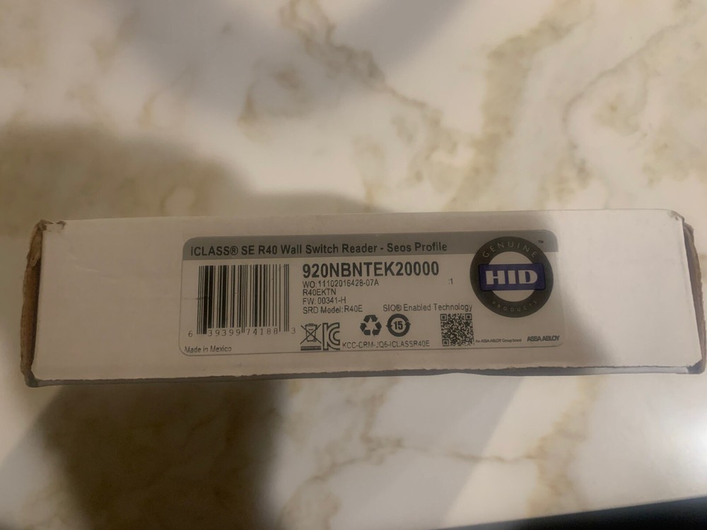 NEW HID 920NBNTEK20000 iCLASS SE R40 Wall Switch Reader