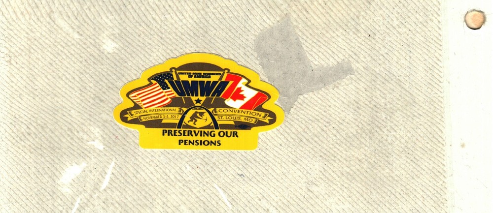 NICE UMWA COAL MINING STICKER # 1747