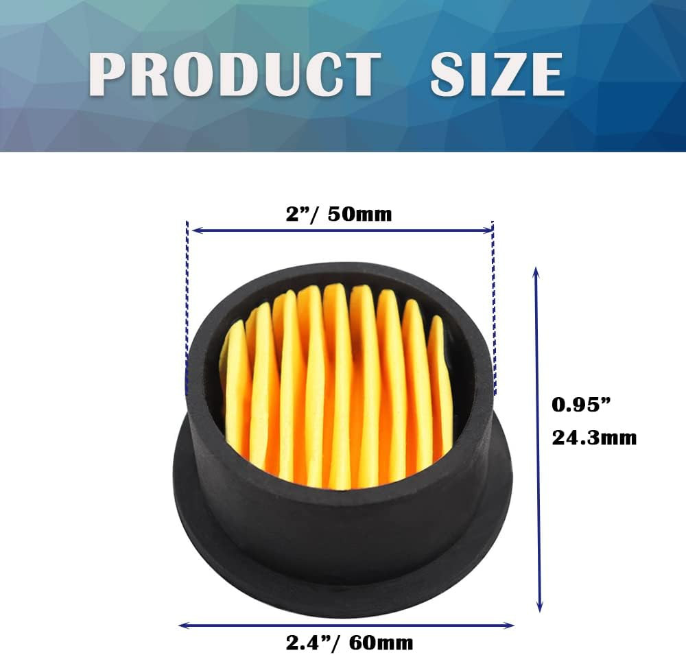 6PCS Air Compressor Replacement Filter Elements for 1/2'' 1/4" 3/8"Air Compresso