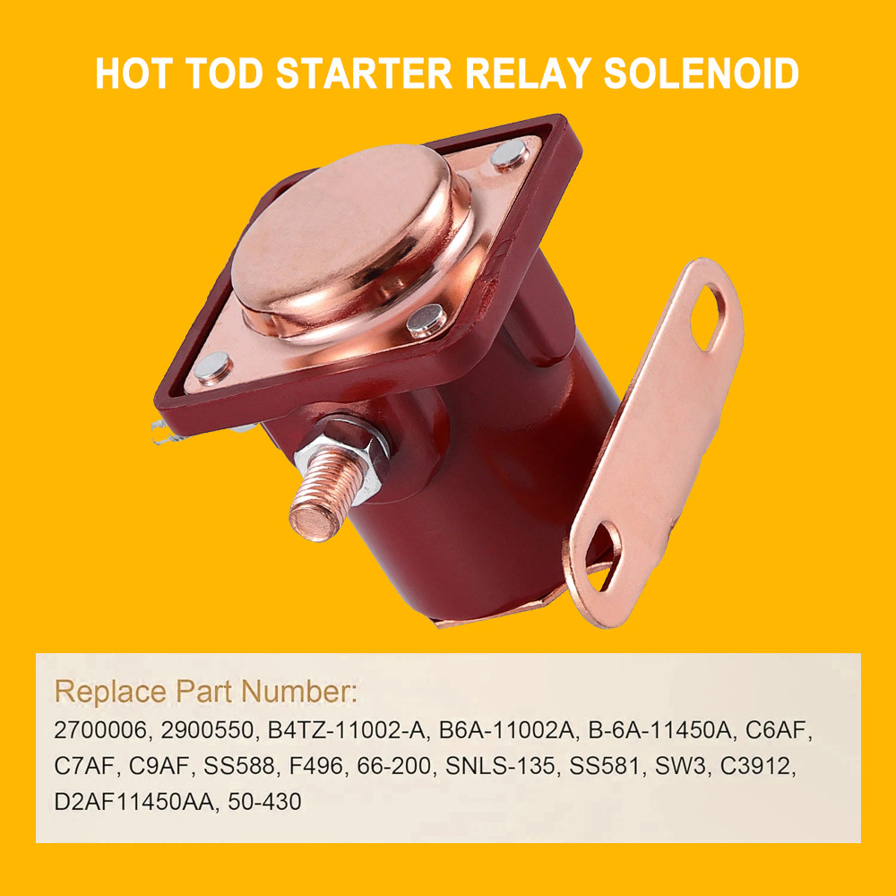 12V Heavy Duty Solenoid Relay Red Fits For Ford Starter Car Truck SW3 SNL135 A++