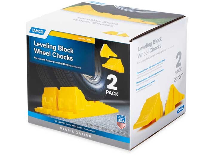 Camco 44401 Leveling Block Wheel Chock, 2 Pack