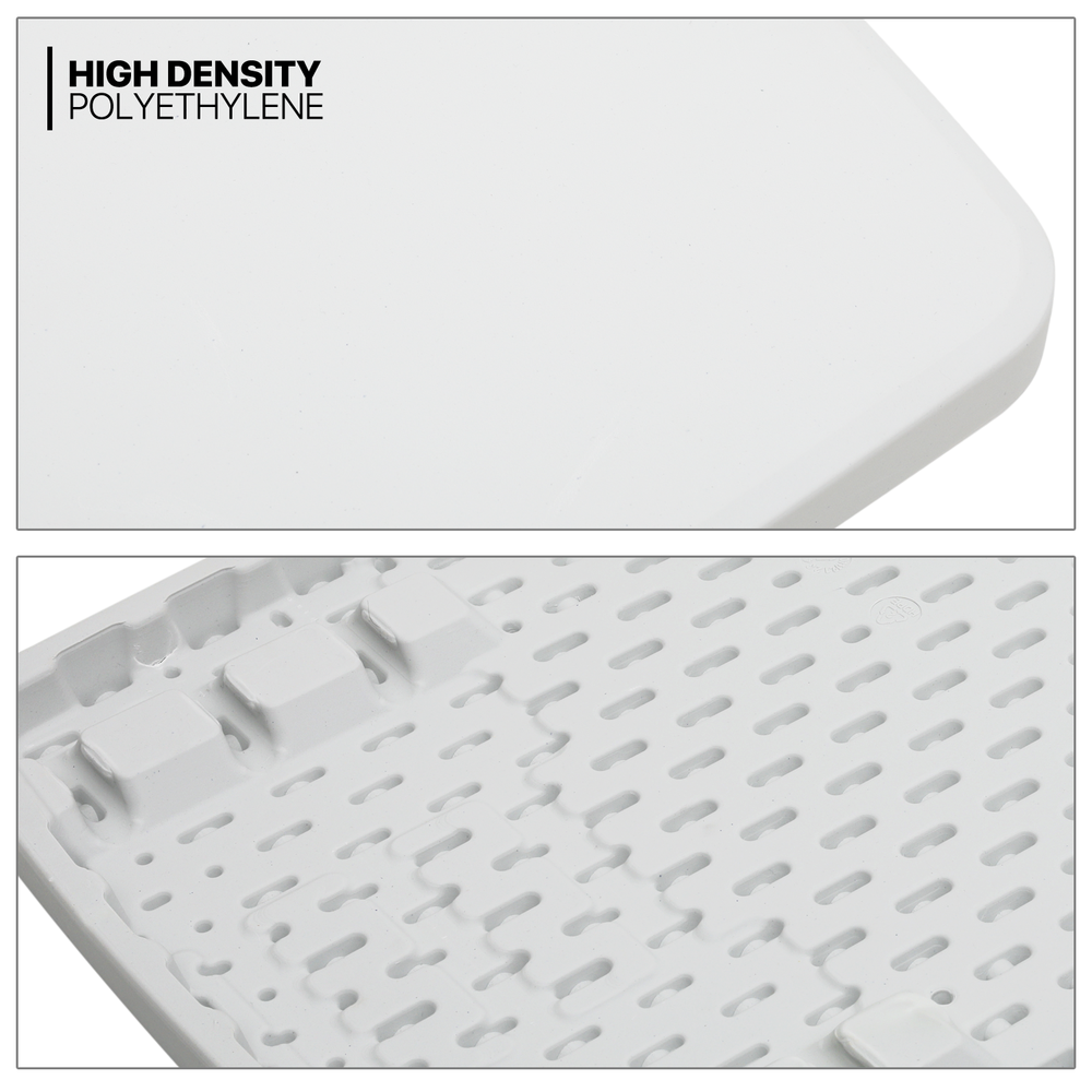 White Folding TV Tray Portable Adjustable Height Sofa Bed Side Table Dinner Desk