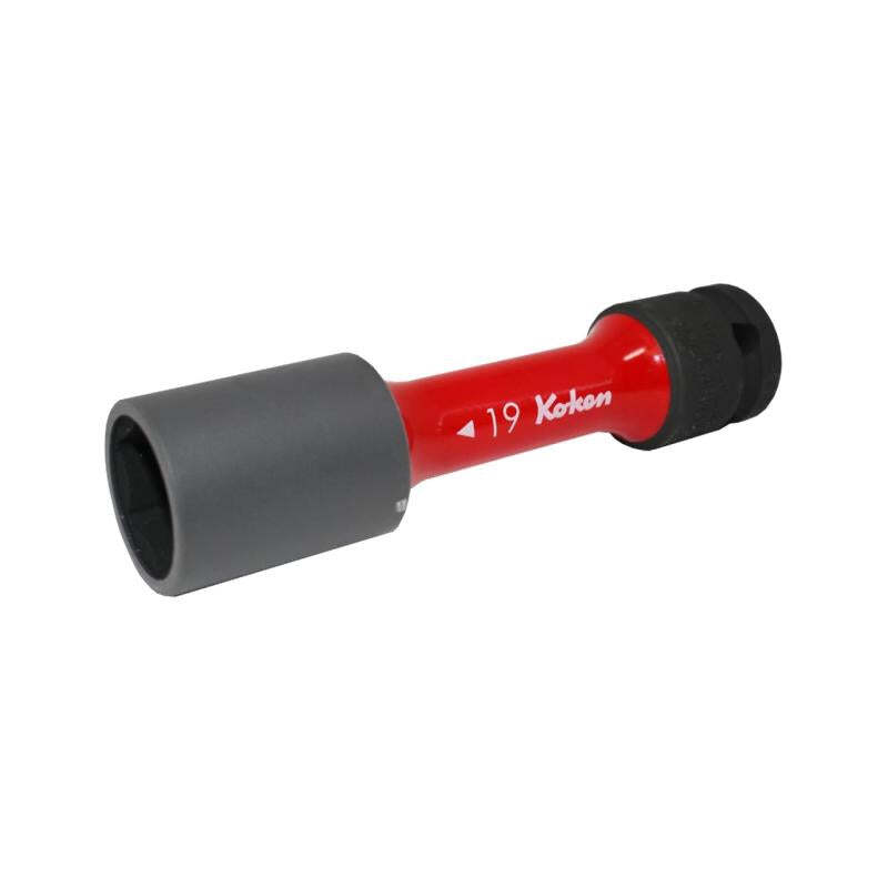 Koken 14145PM.110-19 Wheel Nut Socket 19 mm Extra Thin Walled 110 mm Color Coded