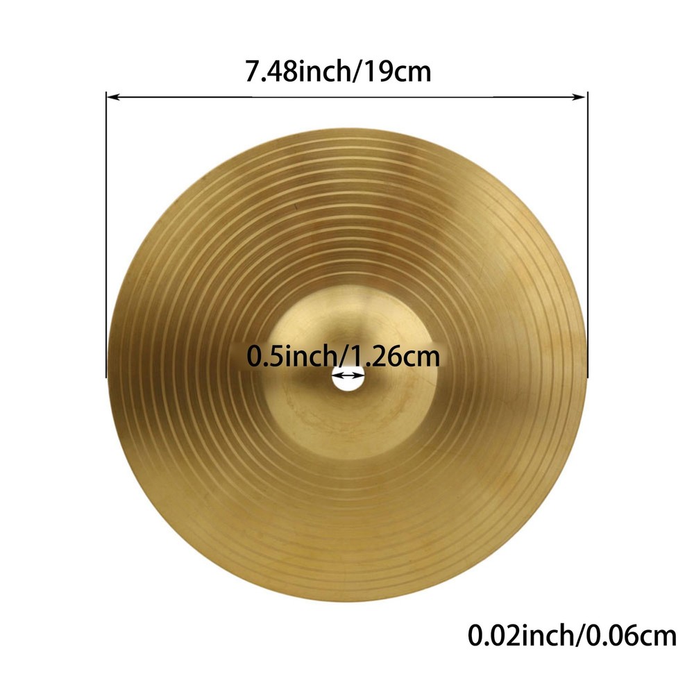 8 Inch Brass Alloy Cymbal Replacement Drum Kit Percussion Accessory