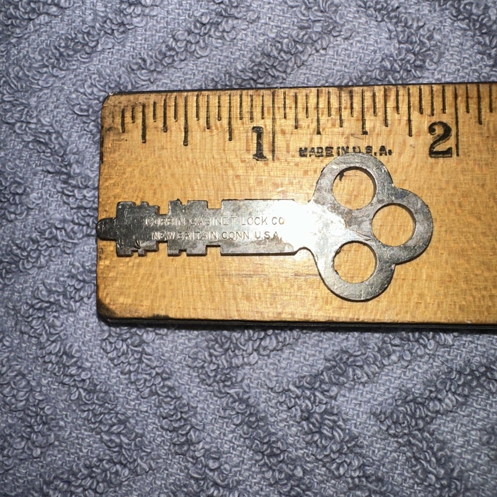 Antique CORBIN Flat Key #279 Clover Leaf Design