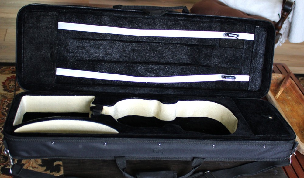 ADM full size 4/4 Violin Case Rectangular Music sheet compartment, silk bag
