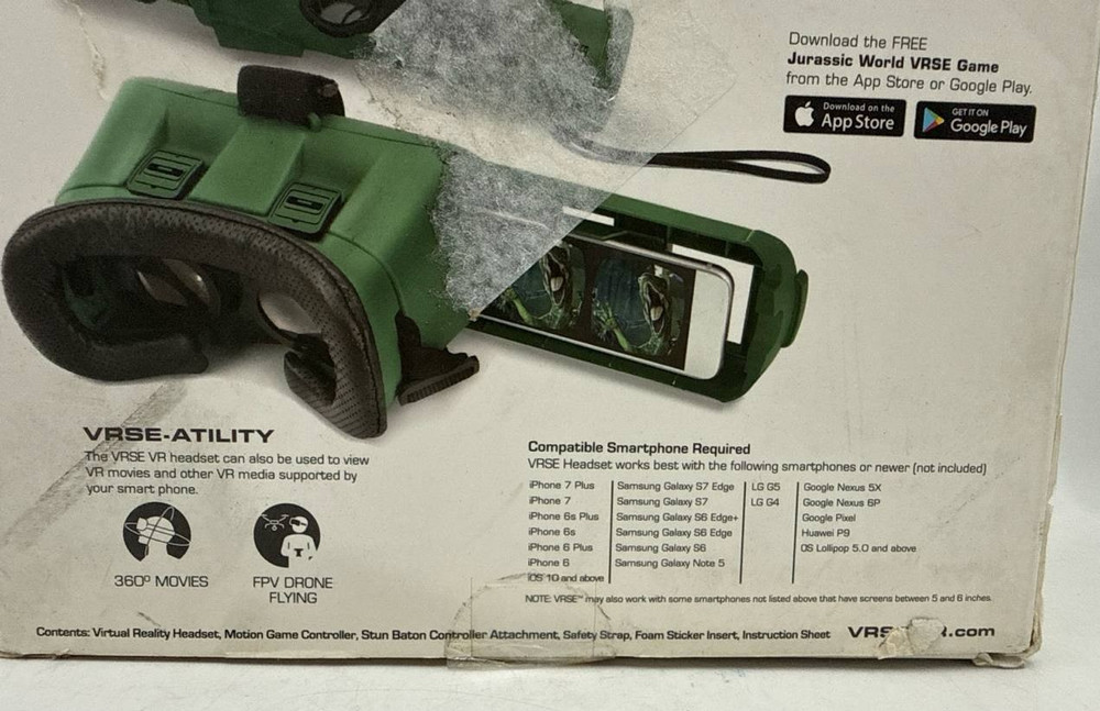 VRSE Jurassic World VR Virtual Reality Game Replacement Headset Not Working READ