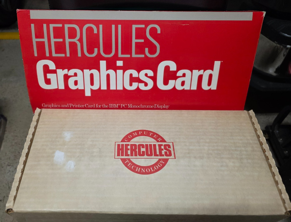 BOX ONLY- Hercules Graphics Card Graphics & Printer for IBM Monochrome display