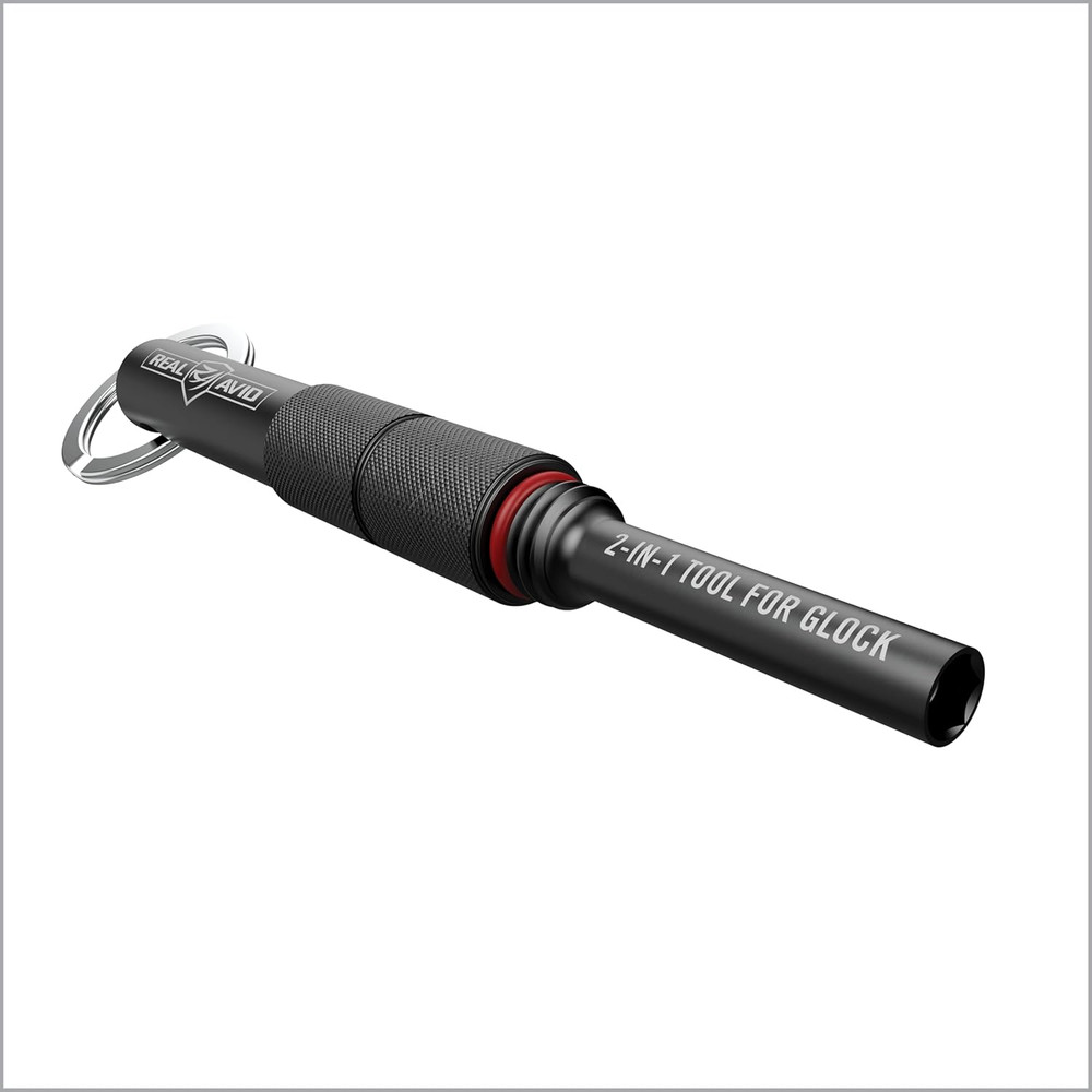 Real Avid 2-In-1 Tool for Glock Handguns, Includes Front Sight Tool & Disassembl
