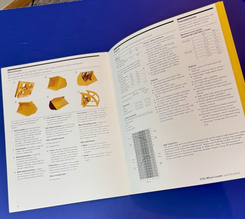 CATERPILLAR BROCHURE 972G Wheel Loader