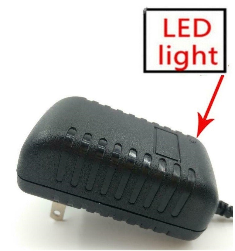 AC/DC 9V 2A Power Supply Adapter Charger with 8 Sizes DC Plug Tips