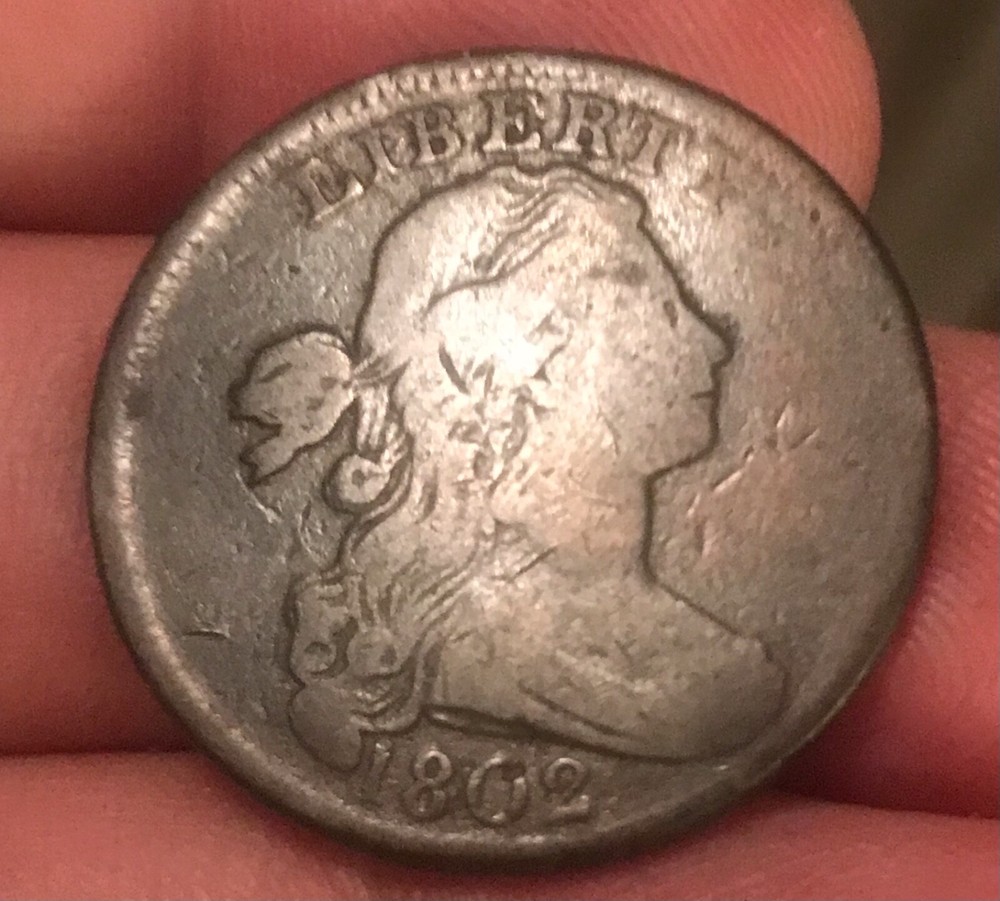 1802 large cent , VG ++ near fine