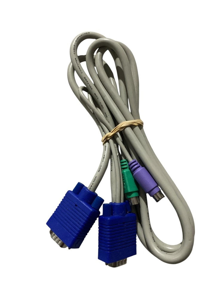 VGA PS/2 KVM Switch Cable VGA M/F + Keyboard Mouse PS2 Computer Cable