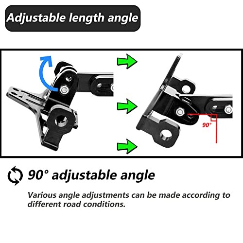 Universal Motorcycle License Plate Bracket with LED Light Fender Titanium