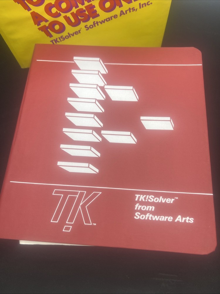 IBM PC Software: TK! SOLVER 1.2 From Software Arts DOS Vintage