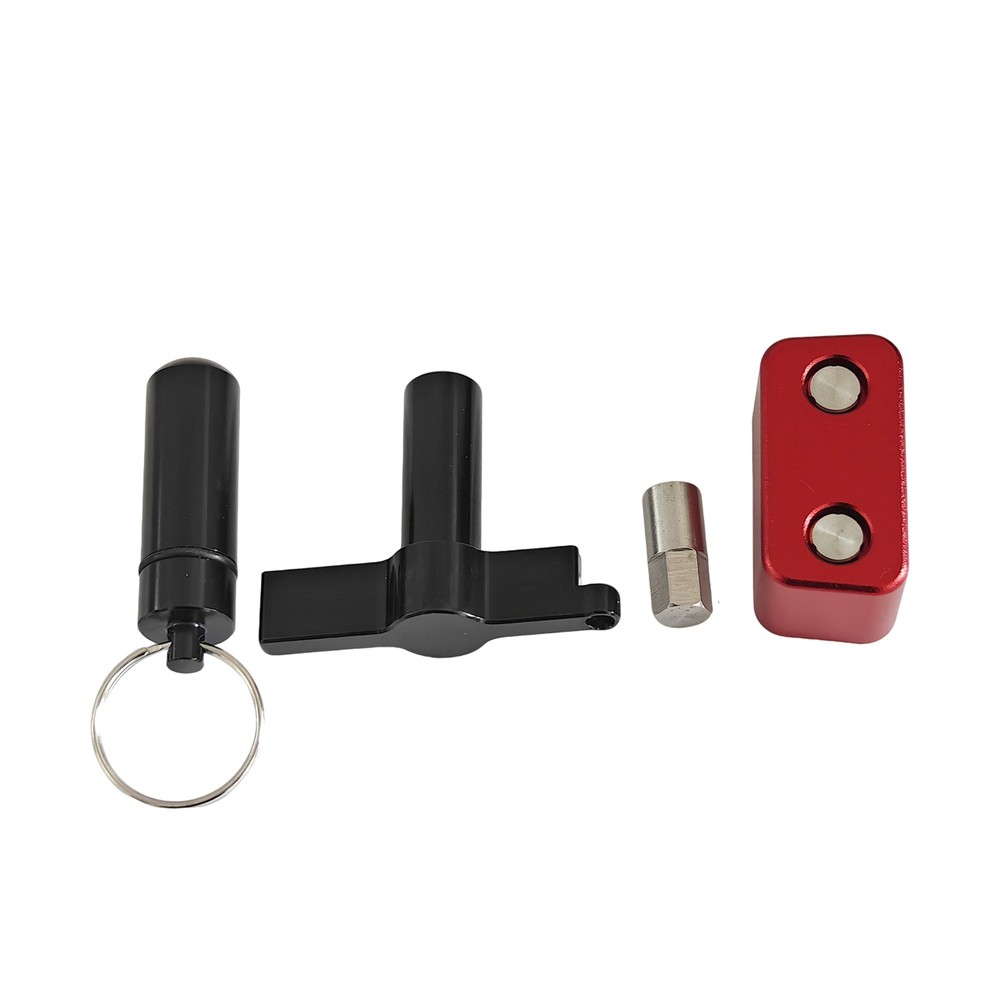 OBD2 Port Lock Anti-Theft Device Red Chrome Security Tool