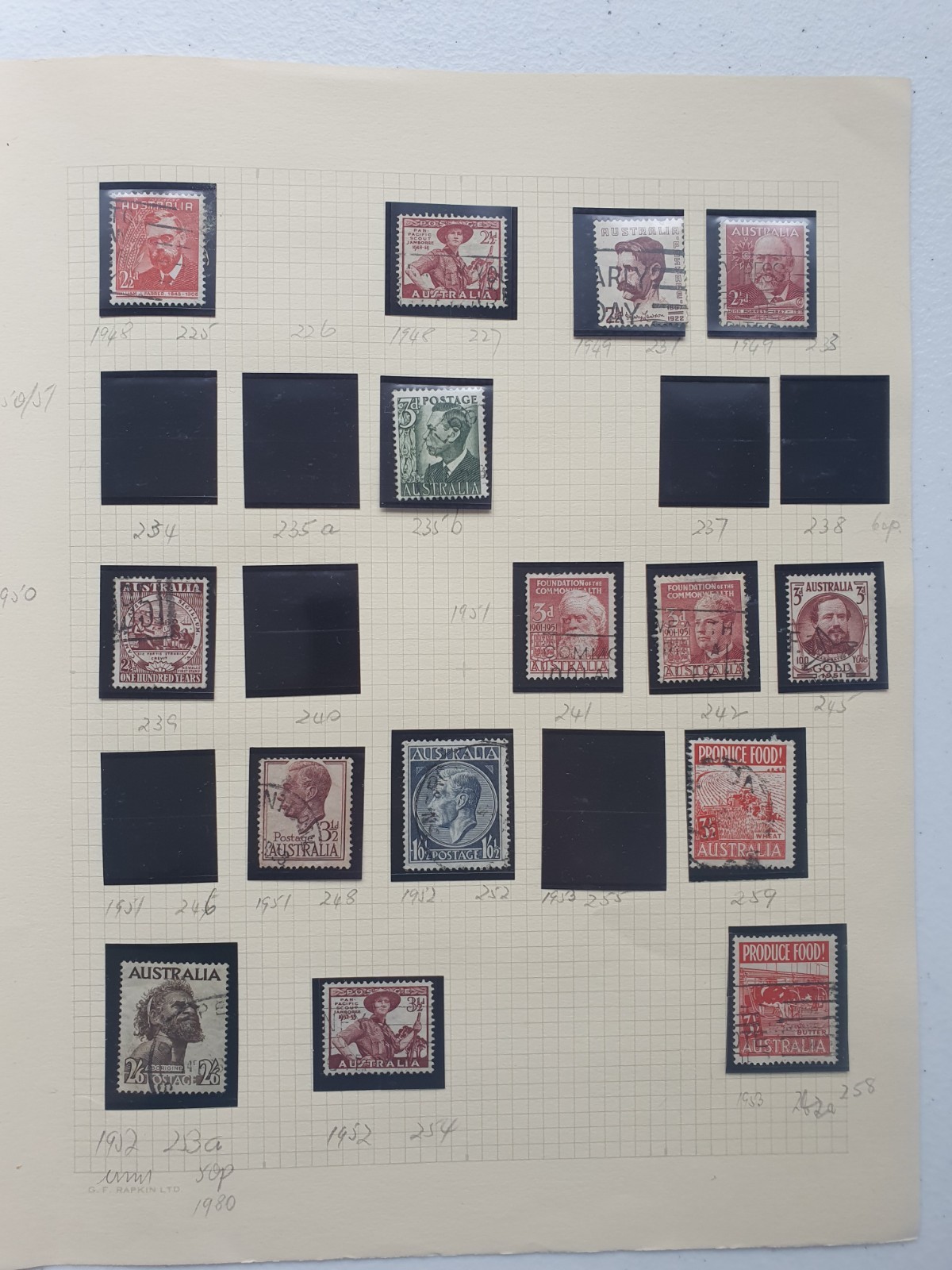 Australia Stamps On 4 Pages - Used