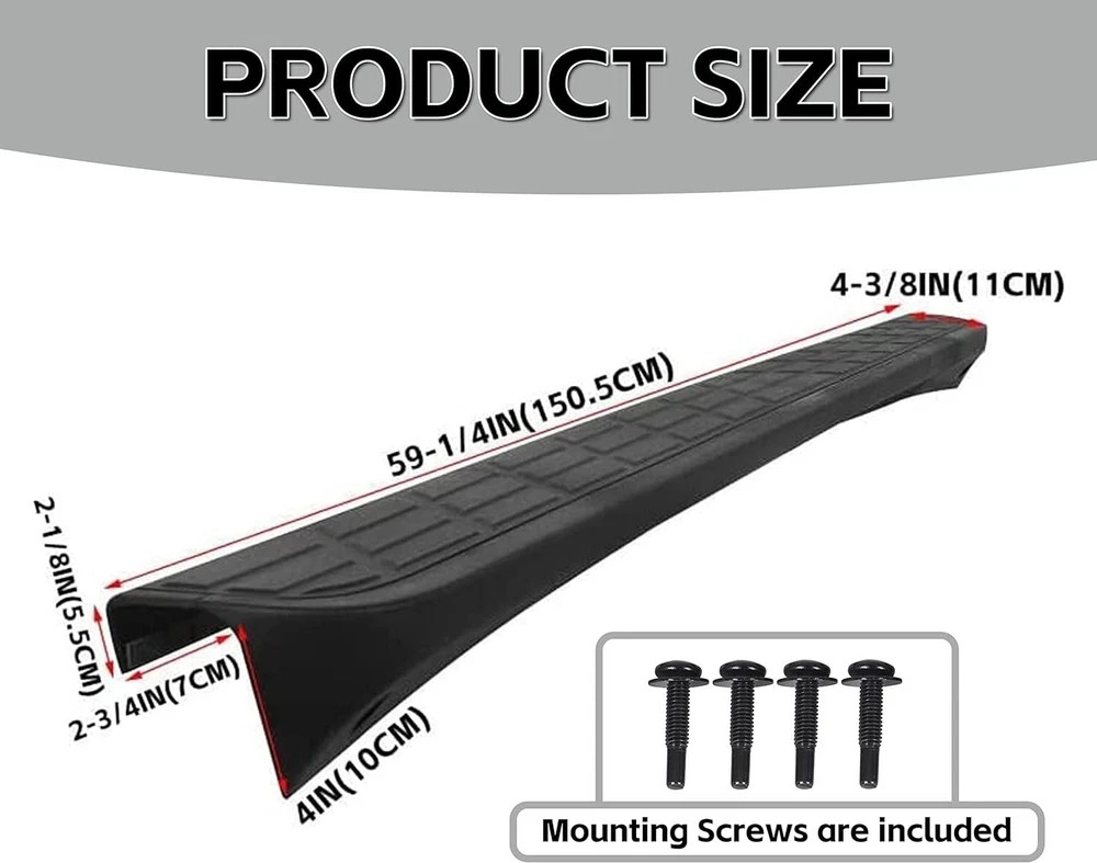 Tailgate Cap Top Protector Molding Spoiler Cover for 2007-2013 Chevy GMC Silvera