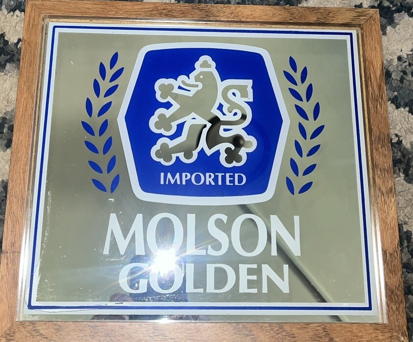 Molson Golden Mirror Bar Man Cave Beer