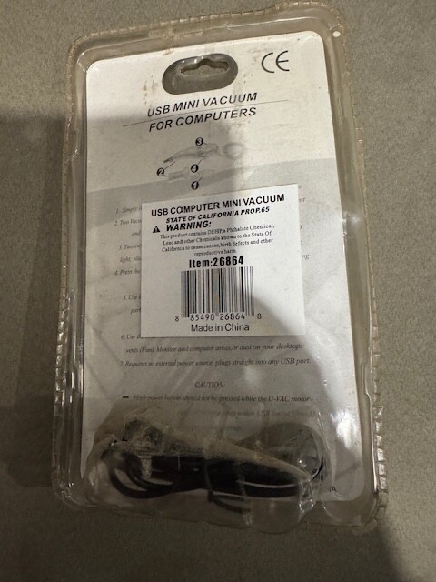 MINI COMPUTER VACUUM USB POWERED. BRAND NEW