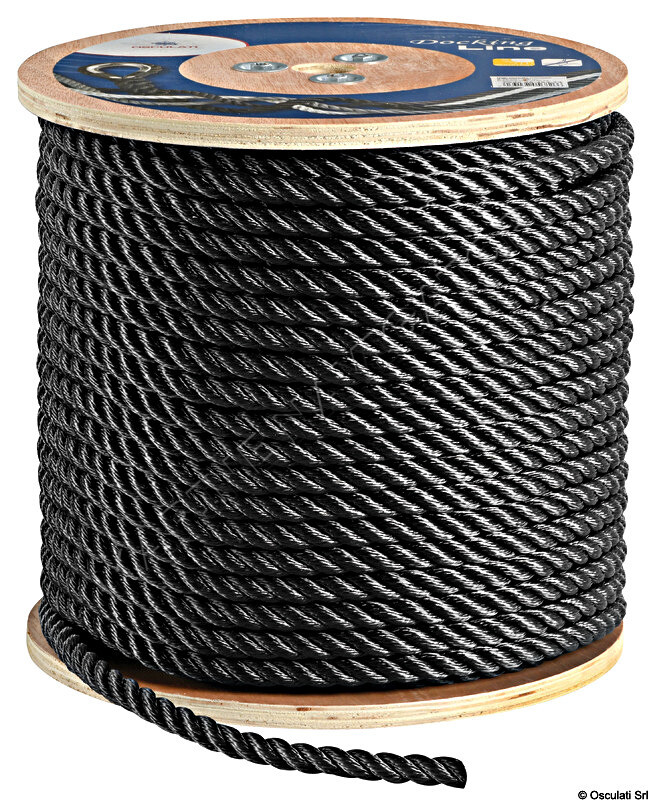 Osculati 3-strand line black 32 mm