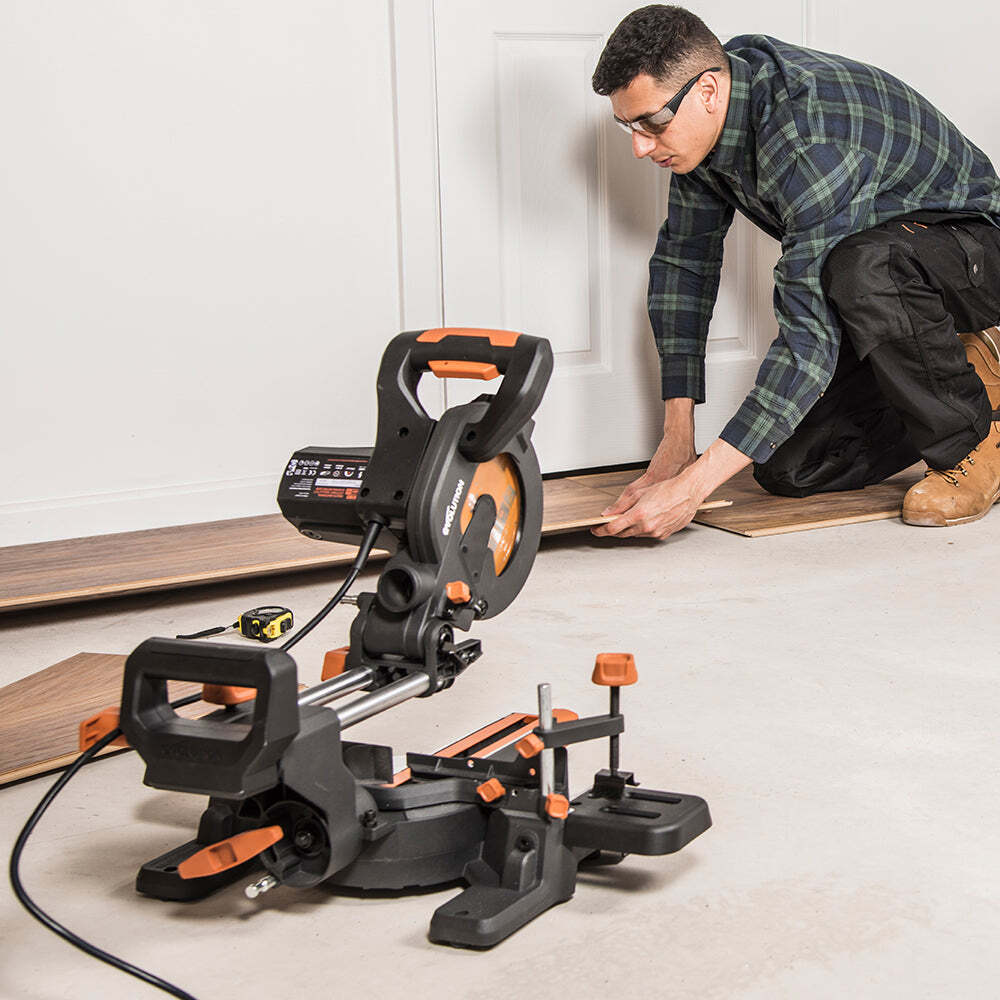 Evolution R185SMS+: Single Bevel Sliding Miter Saw With 7-1/4 in. Multi-Material