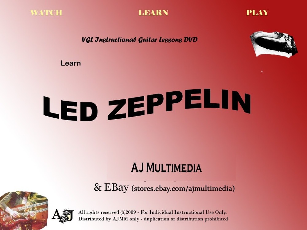 Custom Guitar Lessons, Learn Led Zeppelin - DVD Video