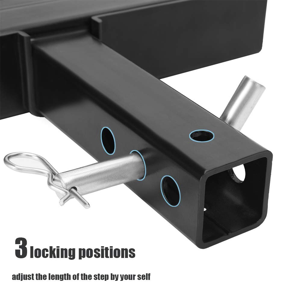 Eapele Hitch Step for 2 Inch without Reflective Strips, Black