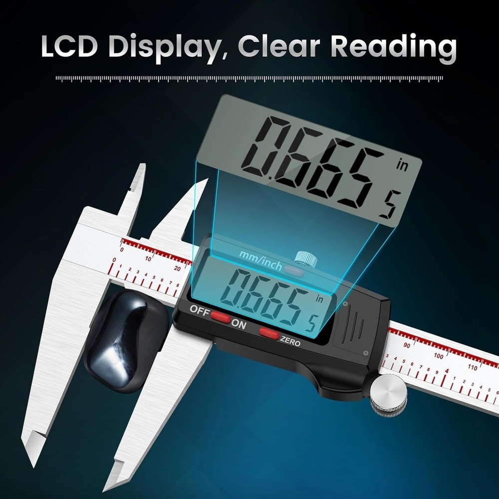 Housolution Digital Caliper, 12Inch Caliper Measuring Tool with Large LCD Screen
