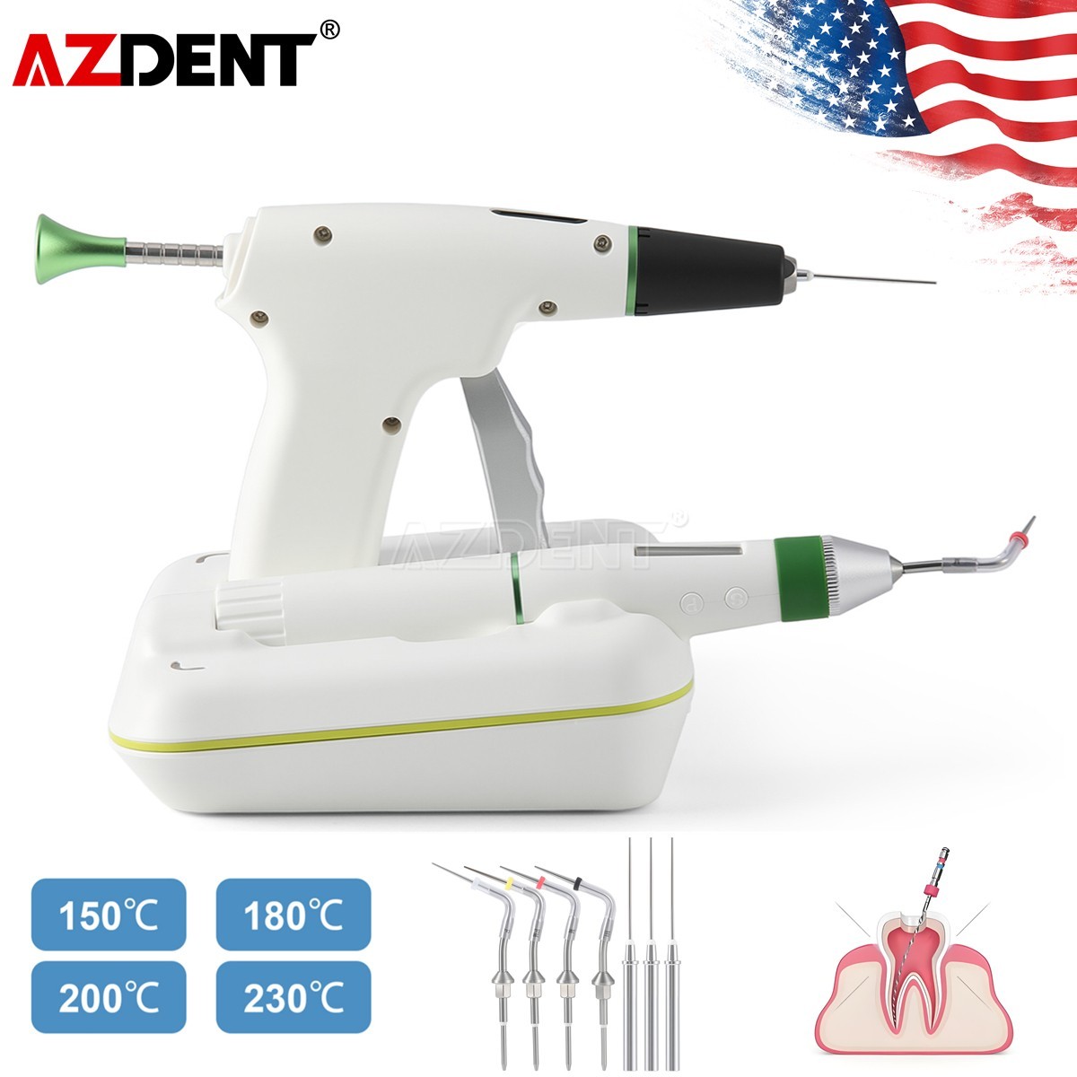 Cordless Dental Endo Gutta Percha Obturation System Root Canal Heated Gun Pen