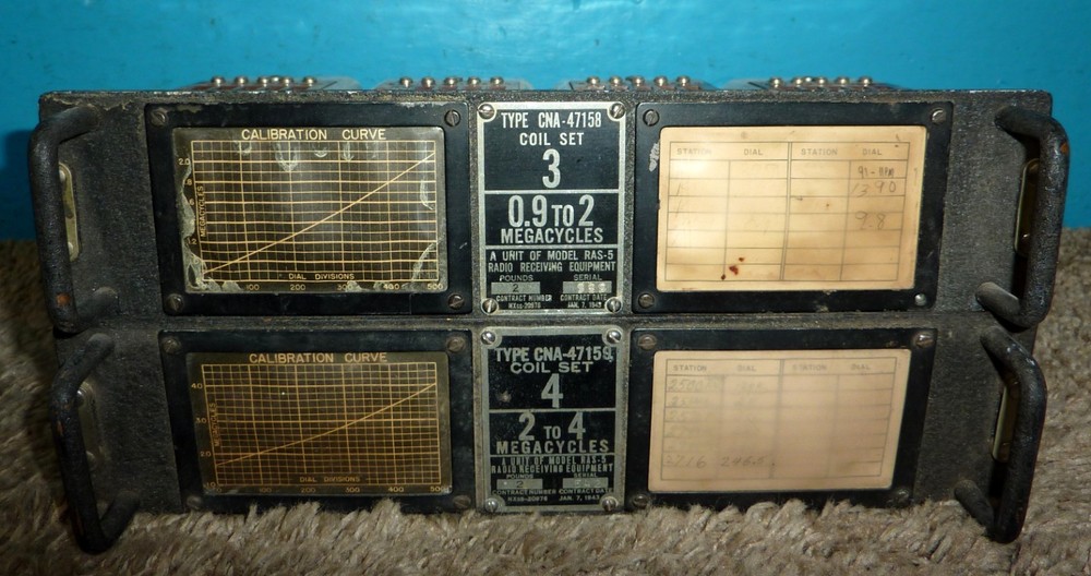 8 National HRO RAS-3 Tuning Coil Set 1 thru 7 + Brdcst WWII