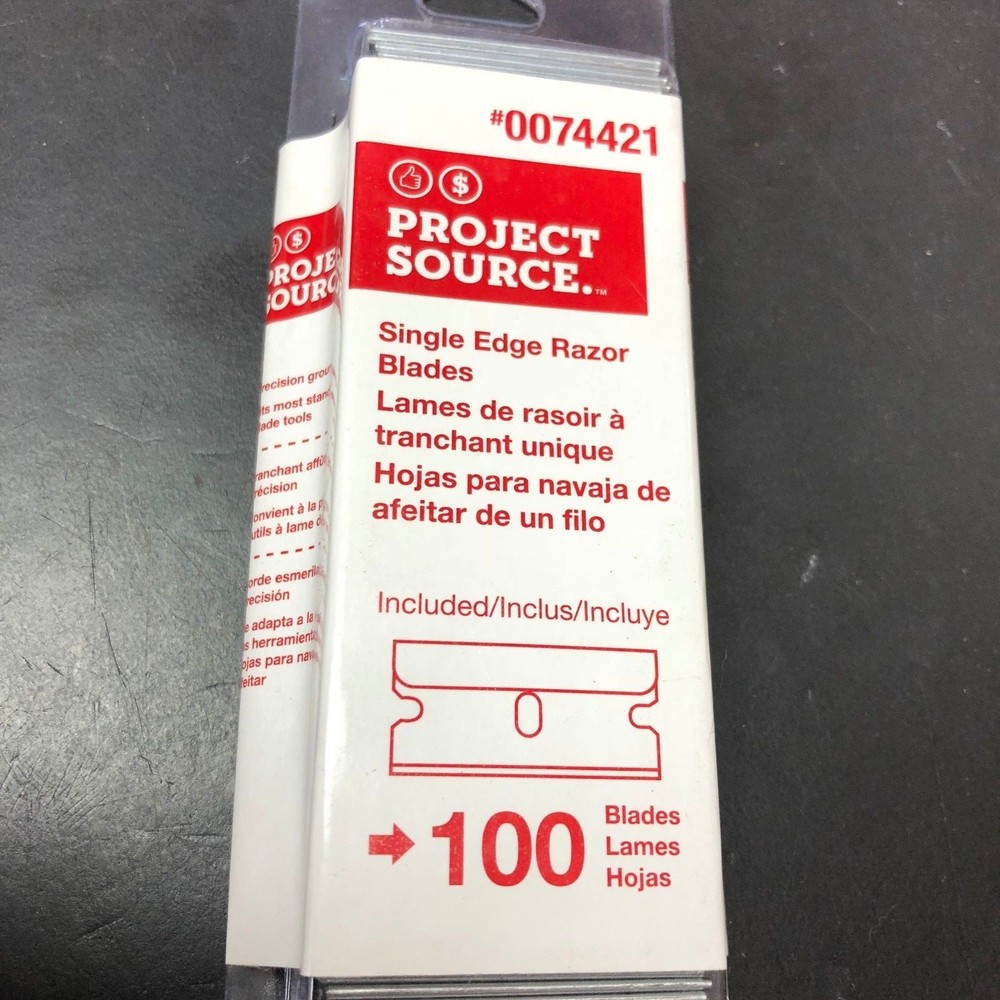 Project Source 100 Pk 1.6" Replacement Single Edge Blade # 74421