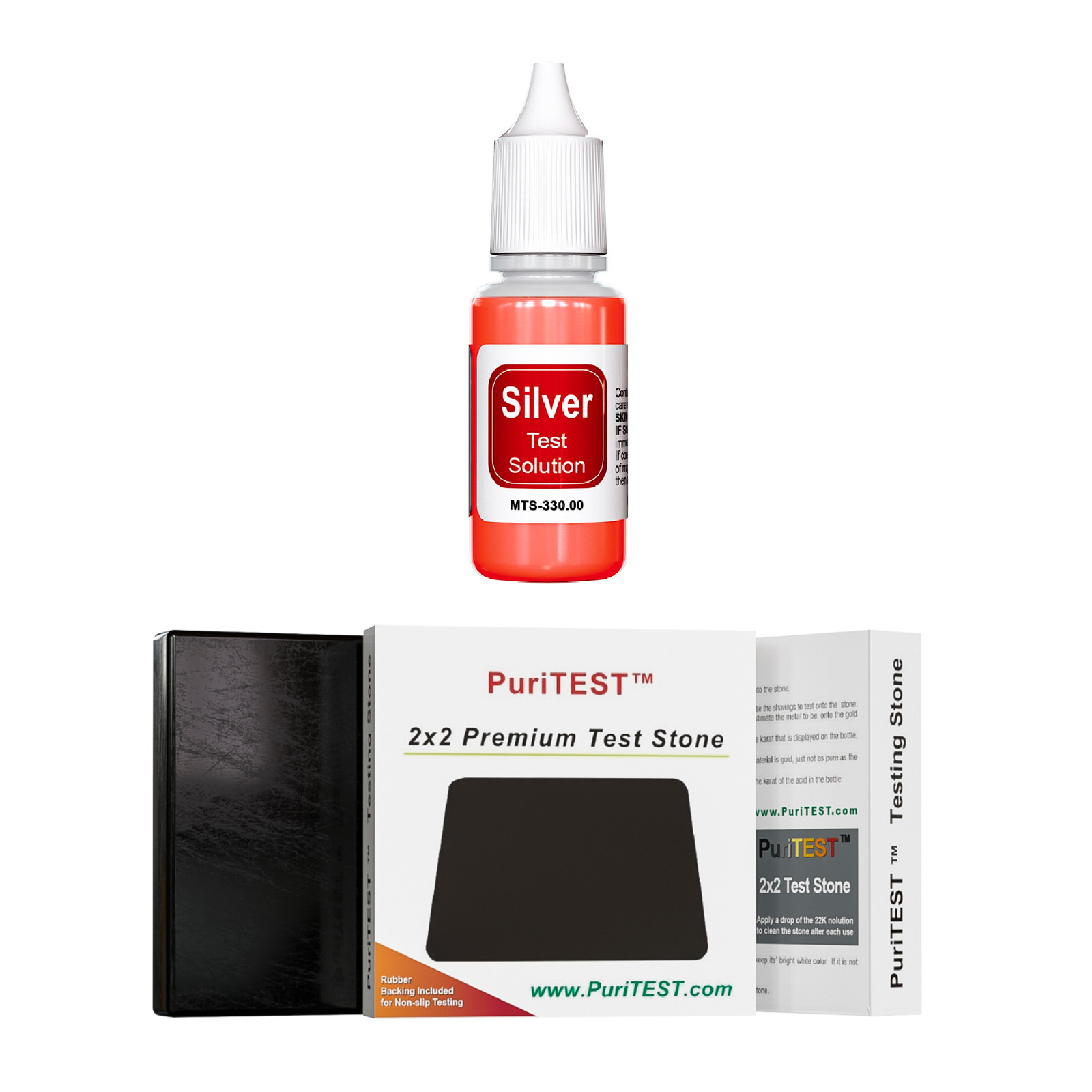 PuriTEST Silver Test Kit Jewelry Precious Metals Scrap Testing 999 Sterling bars