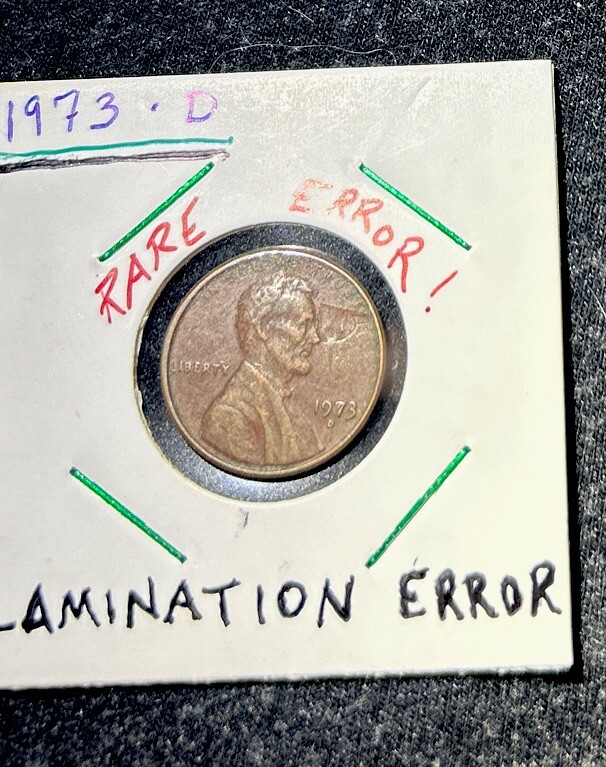 1973 D Penny Error