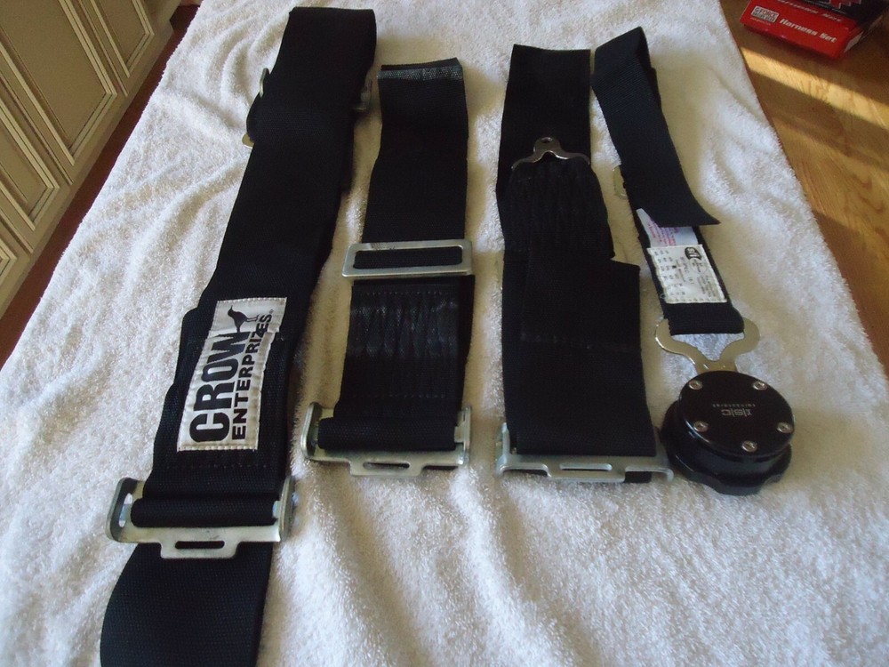 CROW RACING SEAT BELTS BLACK