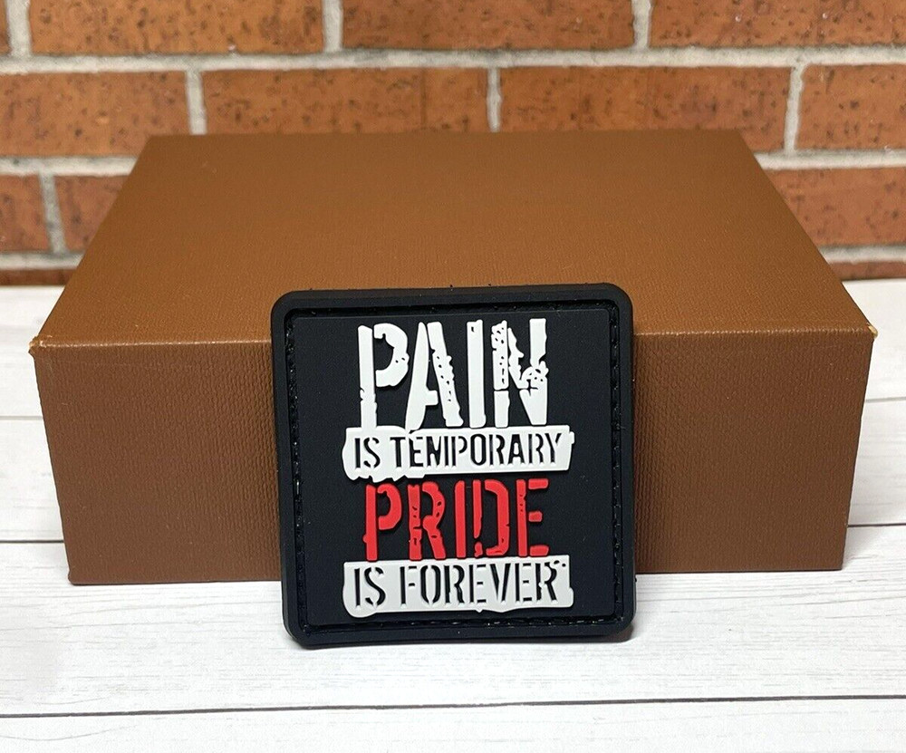 PVC Tactical Morale Patch - Pain Is Temporary Patch - Morale Gun Patch