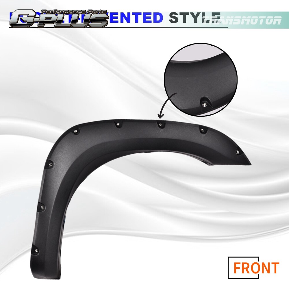 Fender Flares Front&Rear Fit For 2004-2015 Nissan Titan Pocket Style Black 4Pcs