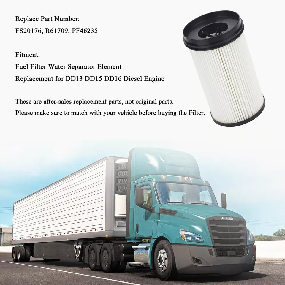 12x Fuel/Water Separator Filter Fit For Fleetguard DDE Diesel FS20176 R61709