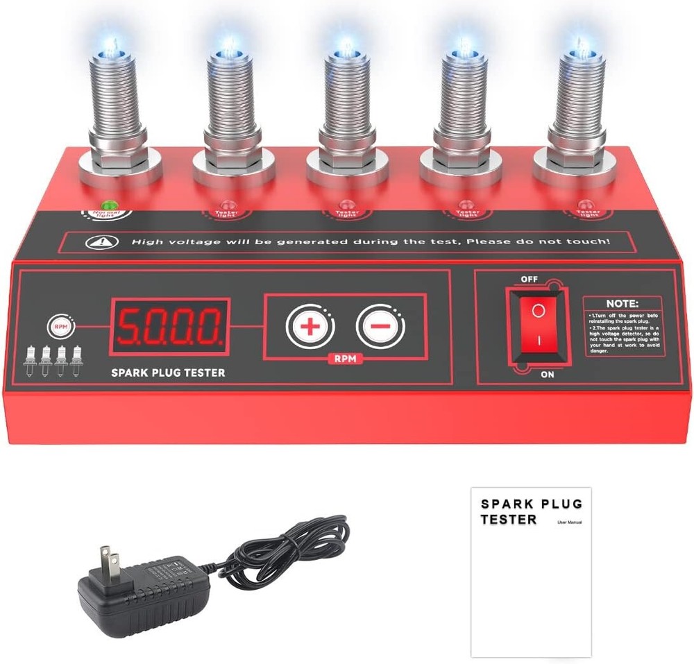Spark Plug Tester Checker 12V Car Ignition Coil Analyzer Diagnostic Tool 5 Holes