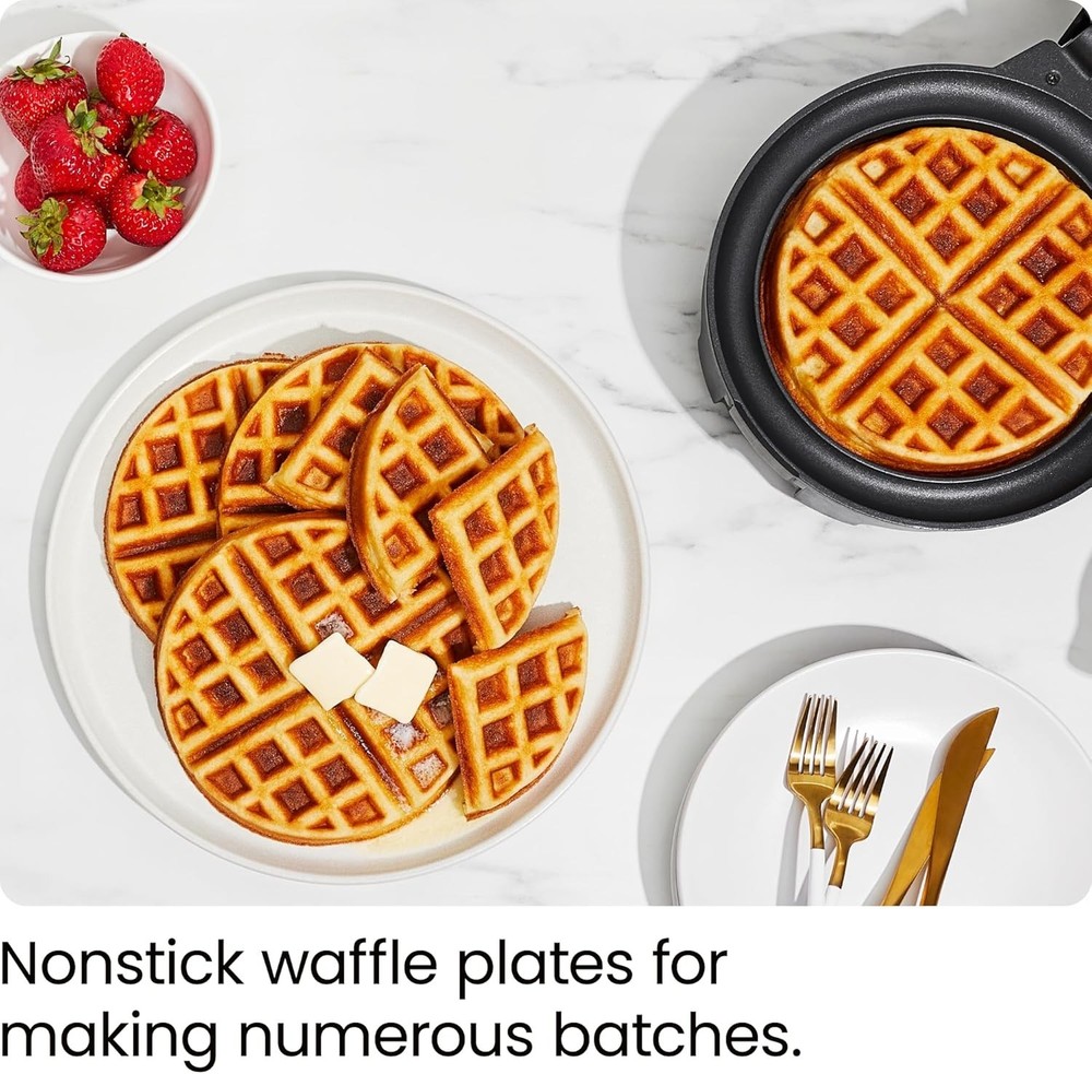 Chefman Anti-Overflow Belgian Waffle Maker w/Shade Selector, Temperature Control