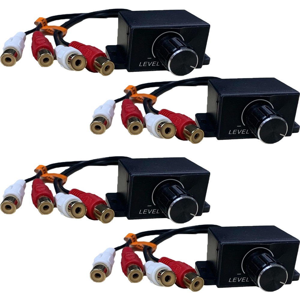 4x Universal Car Audio Amplifiers RCA Level Controller Bass Volume Control Knobs
