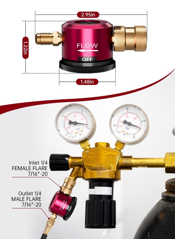 Nitrogen Purge Tool, HVAC Regulator Red