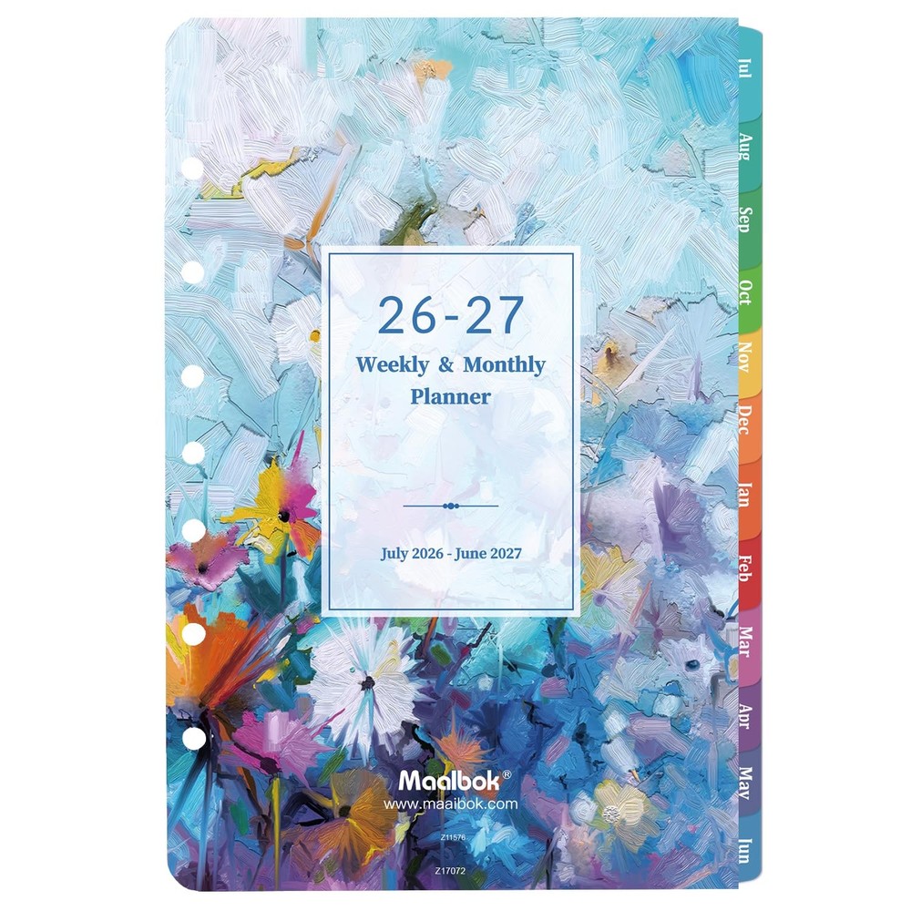 2026-2027 Planner Refills - Inserts with 7-Hole multicolor