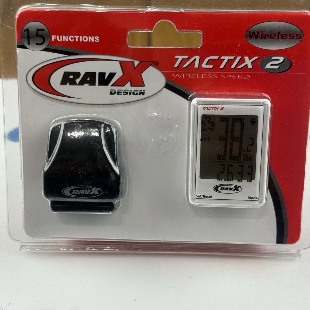 RavX Tactix 2 /15 Function Wireless Cycling Computer /Speed, LCD/ Black